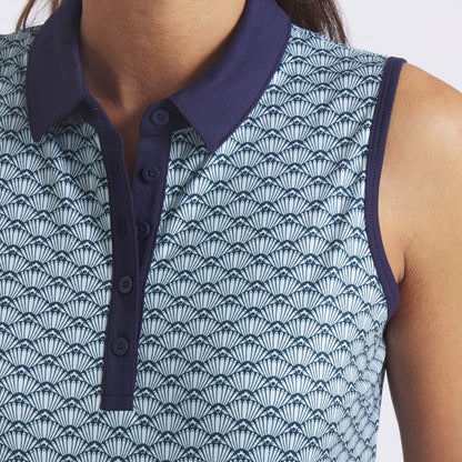 Women's CLOUDSPUN Scallop Sleeveless Golf Polo - Puma Golf Classic