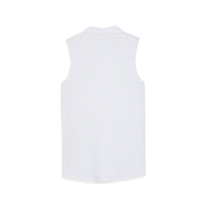 Women's Houndstooth Sleeveless Golf Polo - Puma Golf Everyday
