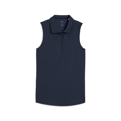 Women's Houndstooth Sleeveless Golf Polo - Puma Golf Everyday