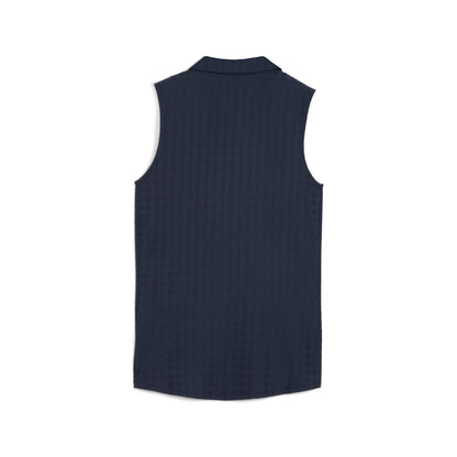 Women's Houndstooth Sleeveless Golf Polo - Puma Golf Everyday