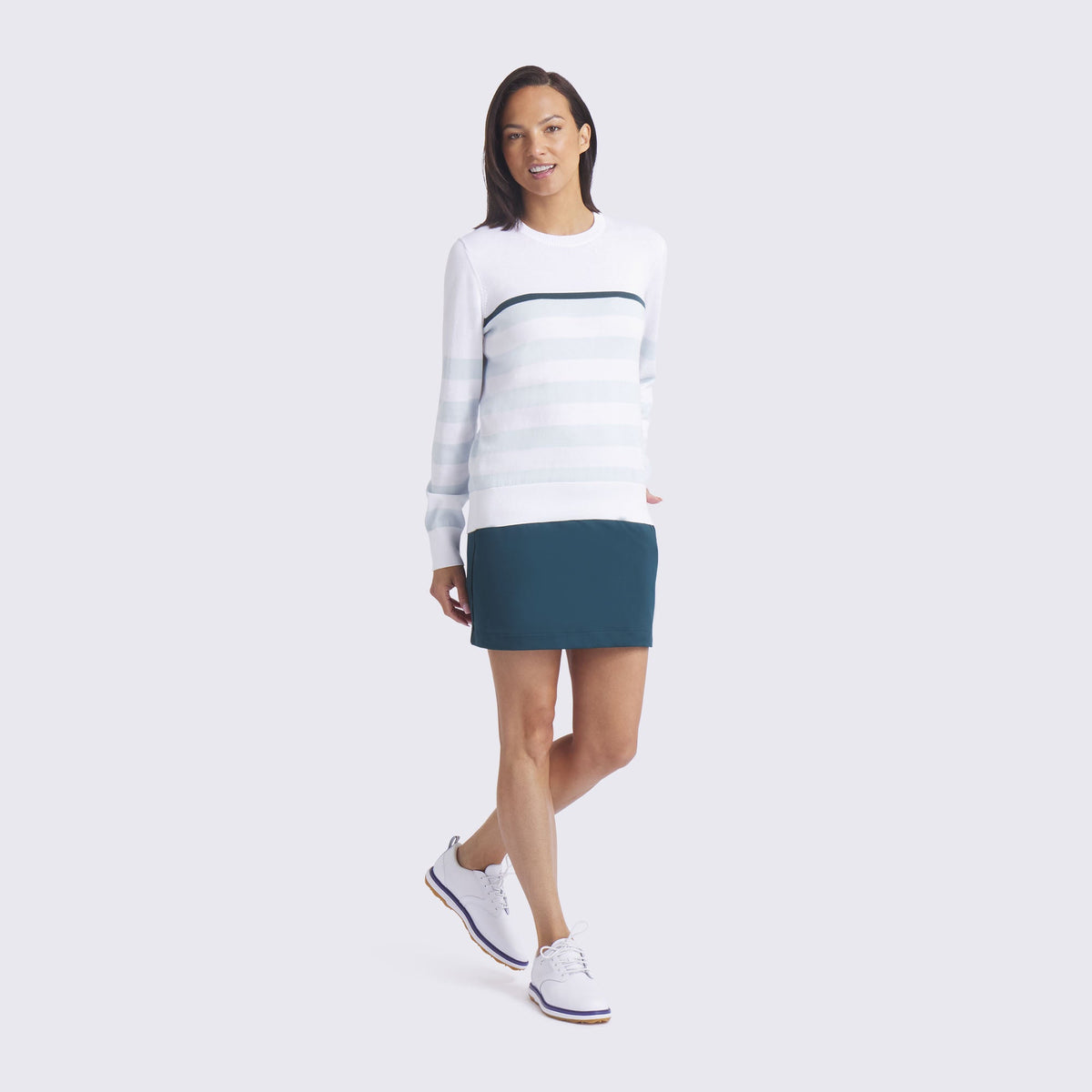 Women's Resort Stripe Golf Sweater - Puma Golf Classic