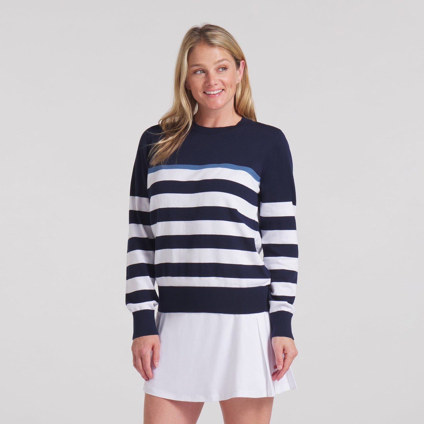 Women's Resort Stripe Golf Sweater - Puma Golf Classic