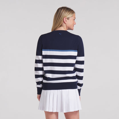 Women's Resort Stripe Golf Sweater - Puma Golf Classic