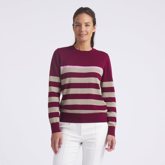 Women's Resort Stripe Golf Sweater - Puma Golf Classic