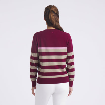 Women's Resort Stripe Golf Sweater - Puma Golf Classic