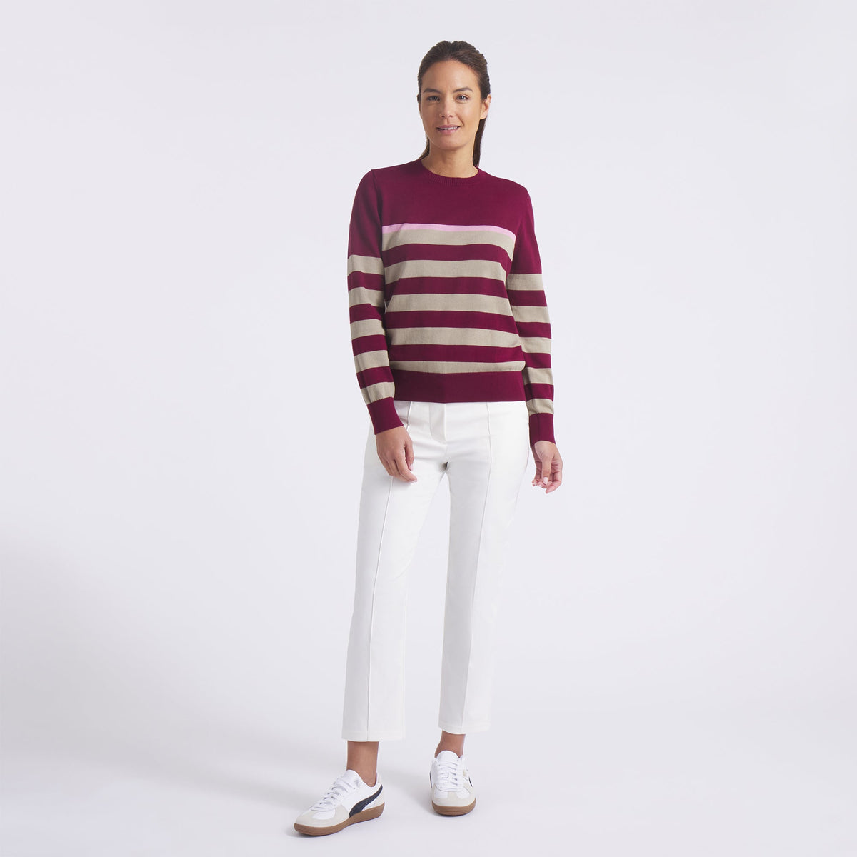 Women's Resort Stripe Golf Sweater - Puma Golf Classic