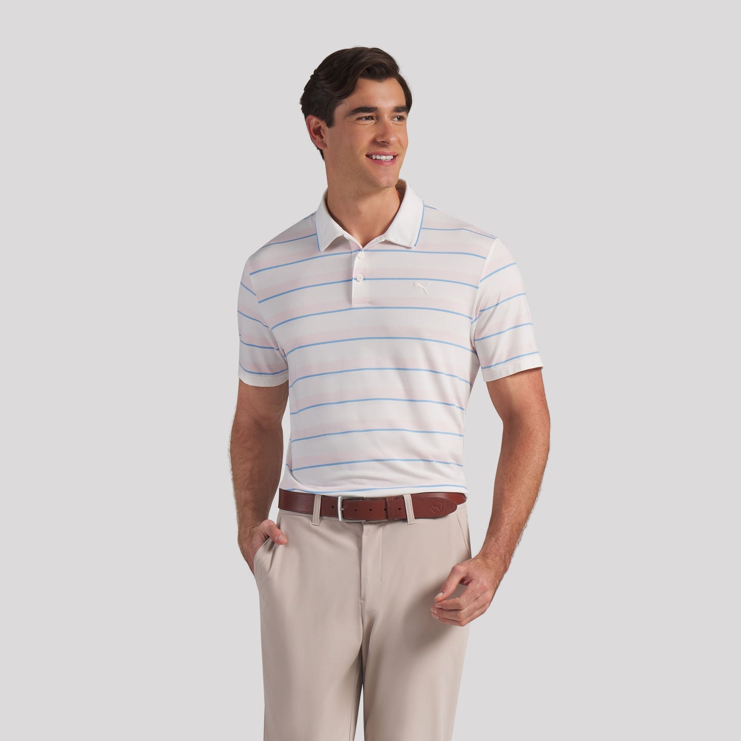 CLOUDSPUN Stripe Golf Polo - Puma Golf Value
