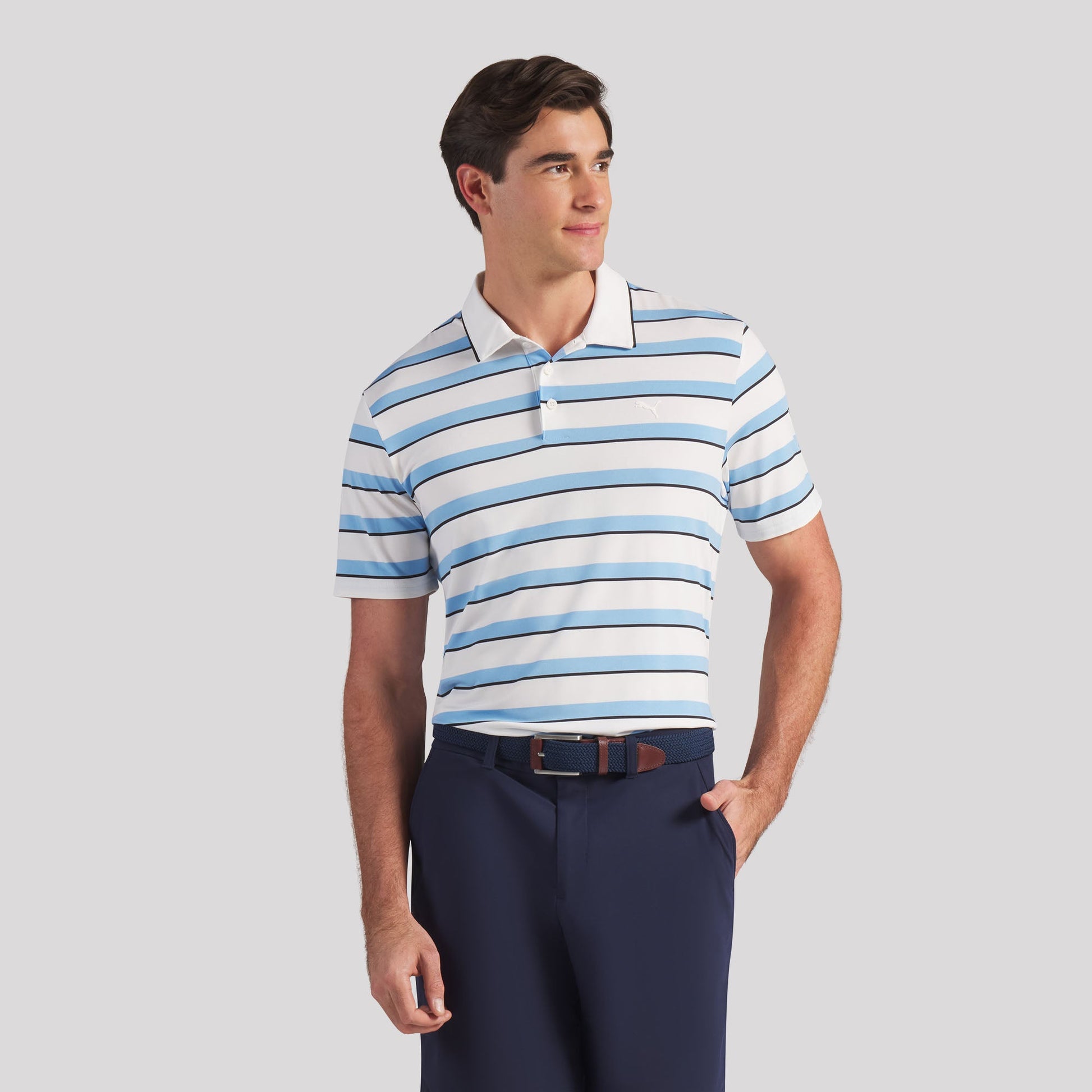 CLOUDSPUN Stripe Golf Polo - Puma Golf Value