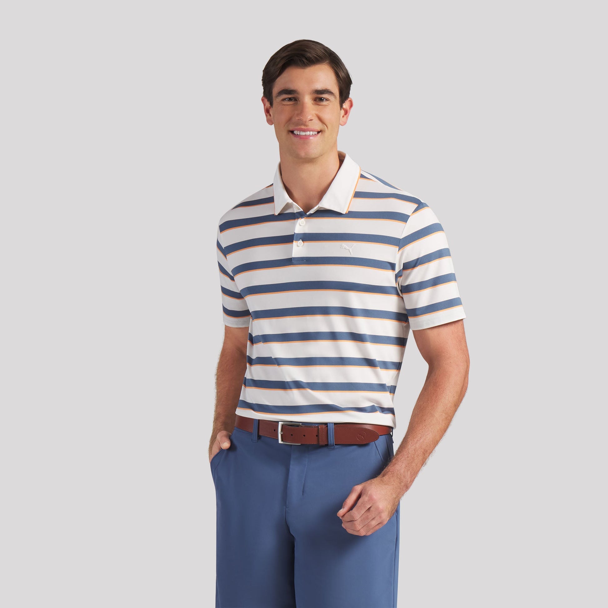 CLOUDSPUN Stripe Golf Polo - Puma Golf Value