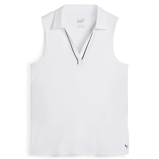 Women's CLOUDSPUN Piped Sleeveless Golf Polo - Puma Golf Great Value