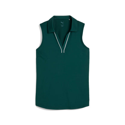 Women's CLOUDSPUN Piped Sleeveless Golf Polo - Puma Golf Great Value