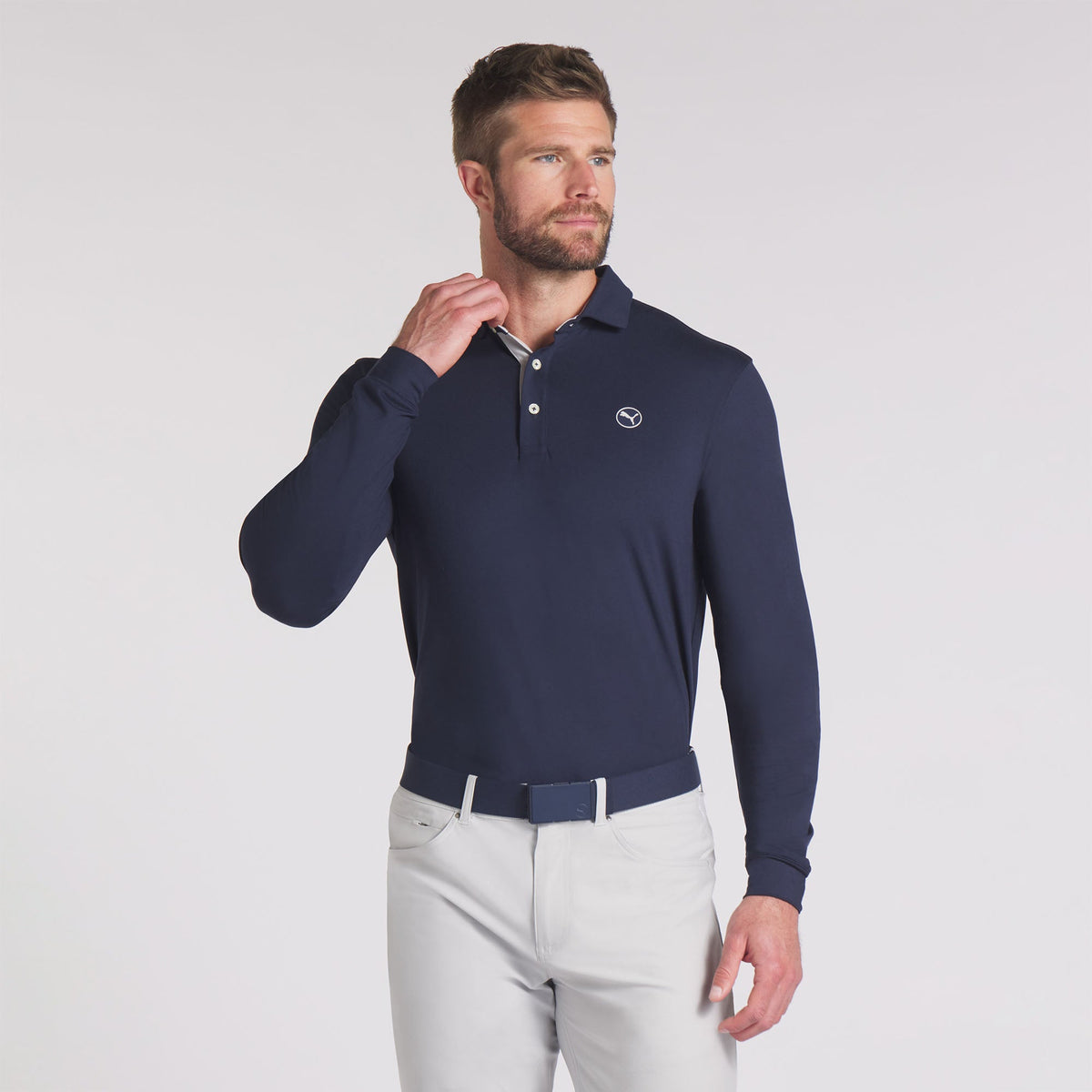 CLOUDSPUN Long Sleeve Midweight Golf Polo - Puma Golf Classic